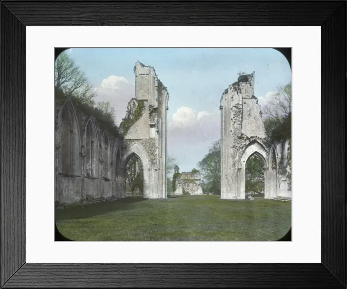 Framed Print : Glastonbury Abbey (looking West), Somerset Framed Print : Glastonbury Abbey (looking West), Somerset