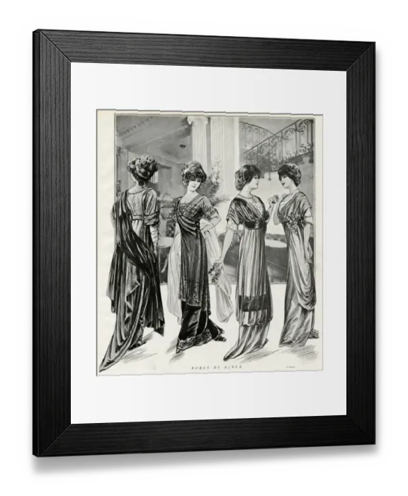 Framed Print : Dresses for dining 1910 Framed Print : Dresses for dining 1910