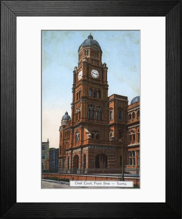 Framed Print : Myanmar - Yangon - Front View of the Chief Court Building Framed Print : Myanmar - Yangon - Front View of the Chief Court Building