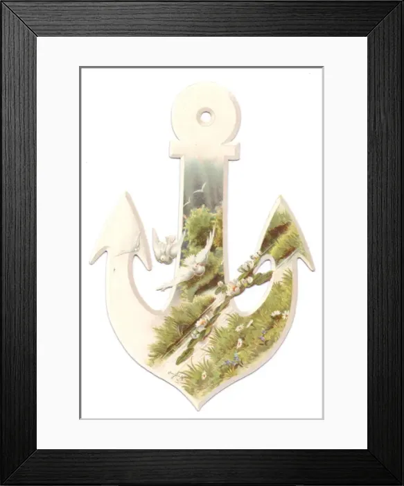 Framed Print : Greetings card in the shape of an anchor Framed Print : Greetings card in the shape of an anchor