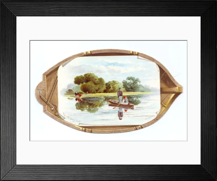 Framed Print : Greetings card in the shape of a boat Framed Print : Greetings card in the shape of a boat