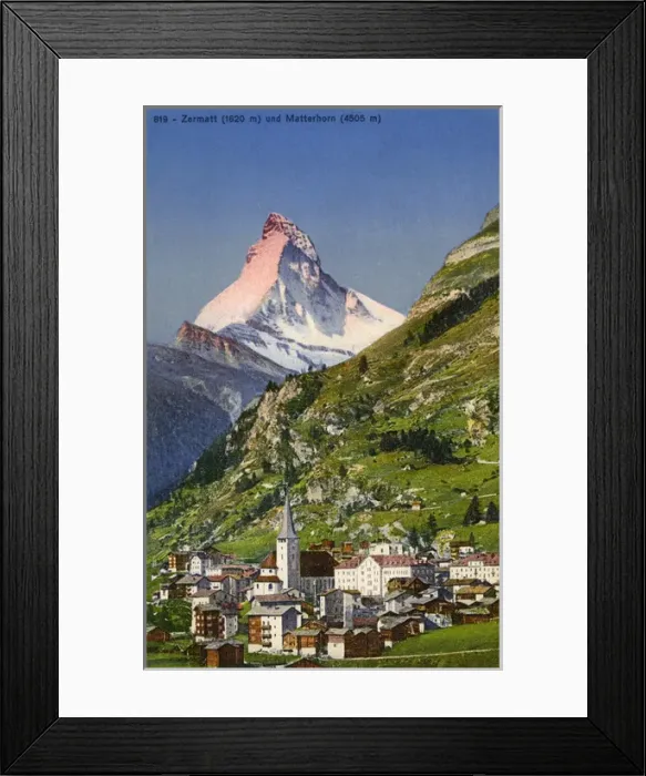 Framed Print : Zermatt - Switzerland with Matterhorn at rear Framed Print : Zermatt - Switzerland with Matterhorn at rear