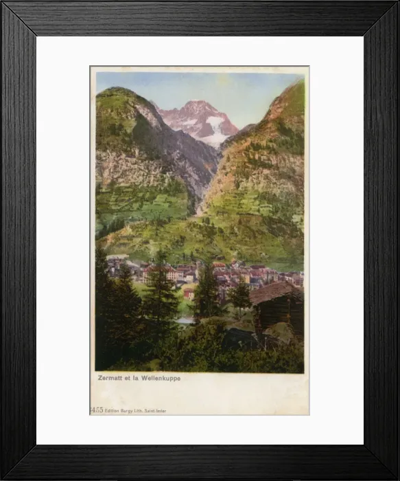 Framed Print : Zermatt - Switzerland with Wellenkuppe at rear Framed Print : Zermatt - Switzerland with Wellenkuppe at rear