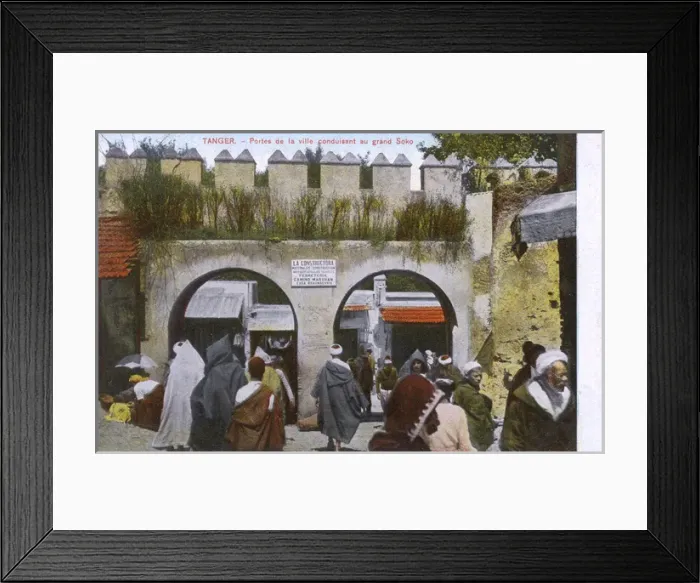 Framed Print : The Town gate into the Grand Market - Tangiers, Morocco Framed Print : The Town gate into the Grand Market - Tangiers, Morocco