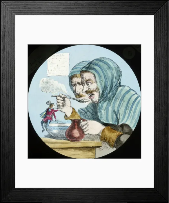 Framed Print : Nursery Rhymes - Jack at Breakfast Framed Print : Nursery Rhymes - Jack at Breakfast
