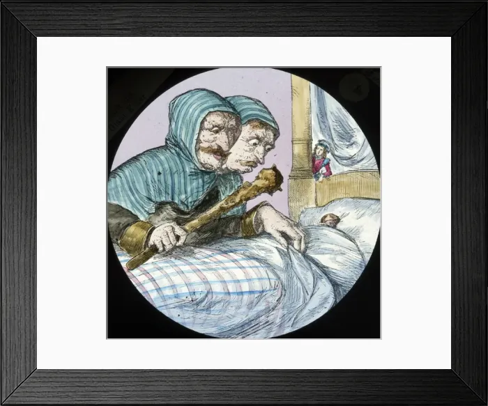 Framed Print : Nursery Rhymes - Jack Deceives the Giant Framed Print : Nursery Rhymes - Jack Deceives the Giant