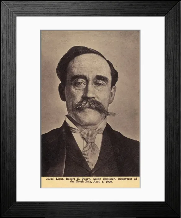 Framed Print : Robert Edwin Peary - American Polar Explorer Framed Print : Robert Edwin Peary - American Polar Explorer