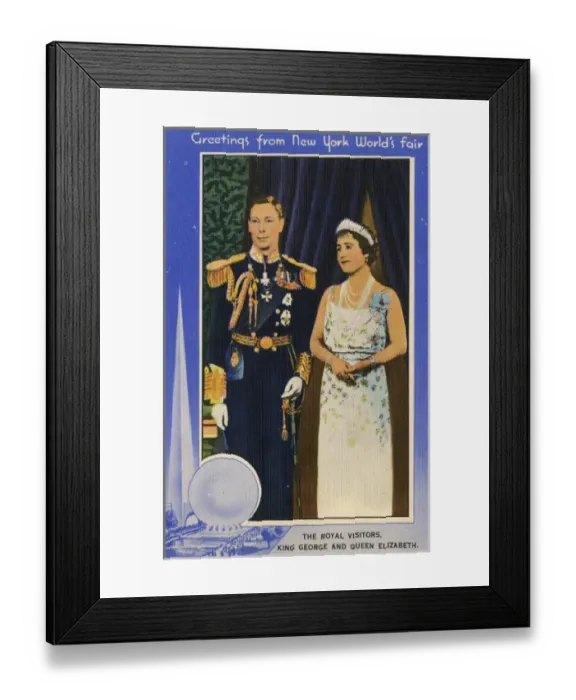 Framed Print : King George VI and Queen Elizabeth - New York Worlds Fair Framed Print : King George VI and Queen Elizabeth - New York Worlds Fair