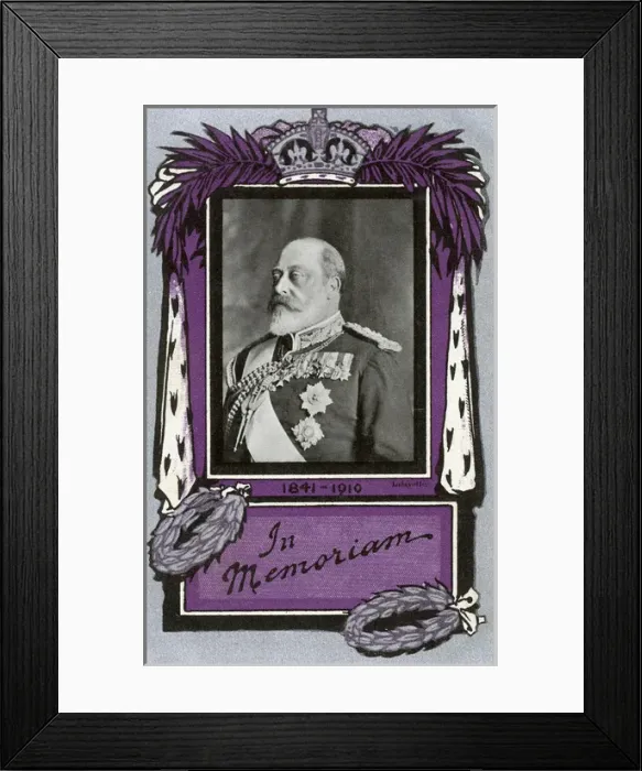 Framed Print : King Edward VII - Memorial Postcard Framed Print : King Edward VII - Memorial Postcard