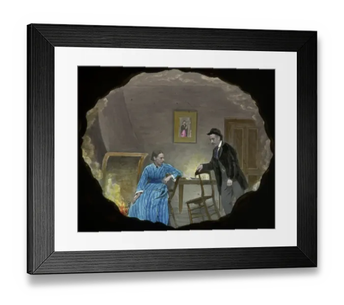 Framed Print : Nursery Rhymes - Her son comes home Framed Print : Nursery Rhymes - Her son comes home