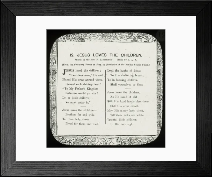 Framed Print : Nursery Rhymes - Jesus Loves the Children Framed Print : Nursery Rhymes - Jesus Loves the Children