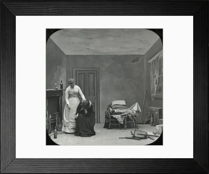 Framed Print : (their) I touched her shoulder Framed Print : (their) I touched her shoulder