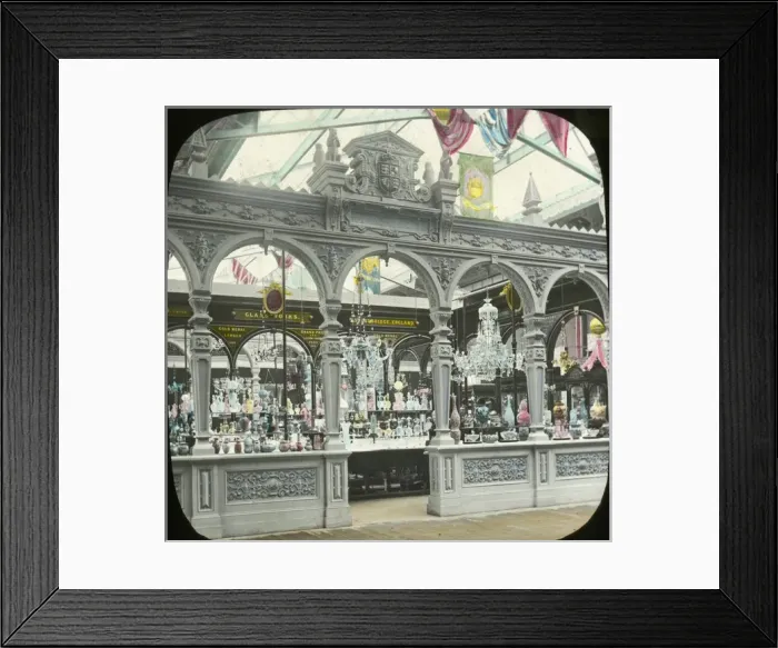 Framed Print : Paris Exhibition of 1889 - Goodes Glass exhibit Framed Print : Paris Exhibition of 1889 - Goodes Glass exhibit