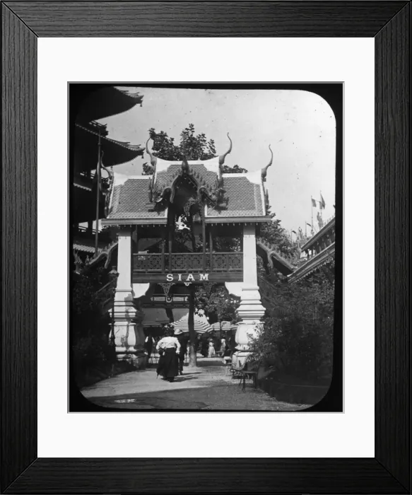 Framed Print : Paris Exhibition of 1889 - (Entrance) Siam Framed Print : Paris Exhibition of 1889 - (Entrance) Siam