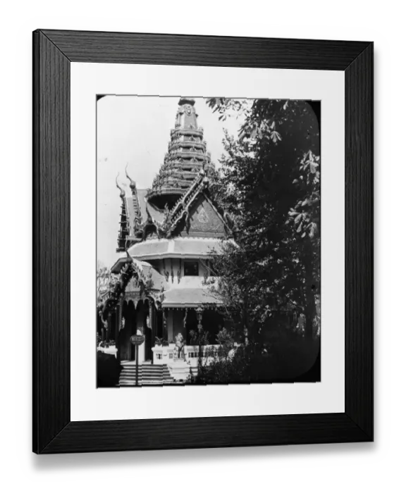 Framed Print : Paris Exhibition of 1889 - Temple, Siam Framed Print : Paris Exhibition of 1889 - Temple, Siam