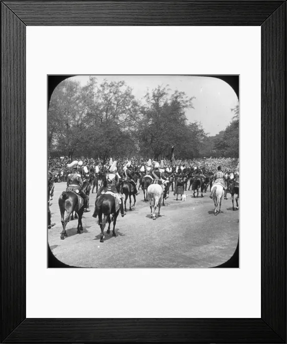 Framed Print : Funeral of Edward VII - (King s) Charger and dog Framed Print : Funeral of Edward VII - (King s) Charger and dog