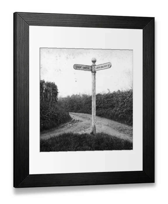 Framed Print : Old Countryside Road Sign Framed Print : Old Countryside Road Sign