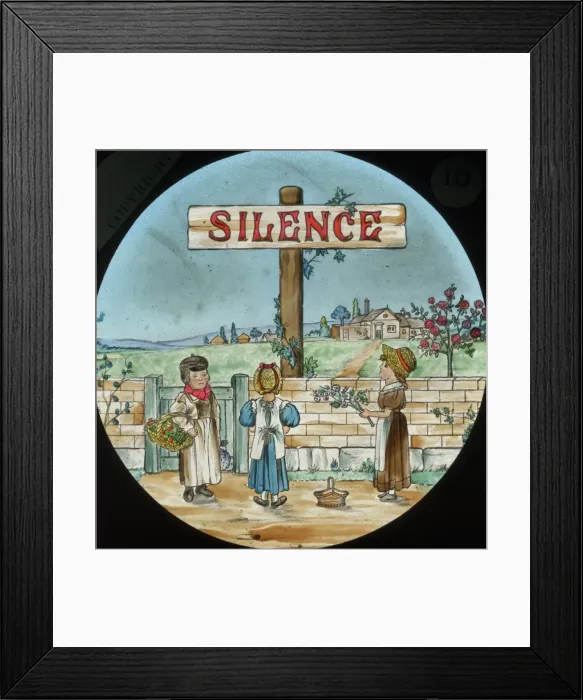 Framed Print : Mottos - Signpost of silence Framed Print : Mottos - Signpost of silence