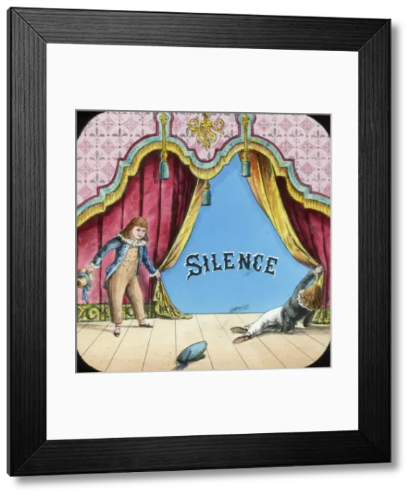 Framed Print : Mottos - Curtain Silence Framed Print : Mottos - Curtain Silence