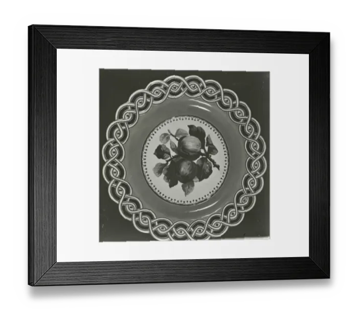 Framed Print : Mottos - Decorated Plate Framed Print : Mottos - Decorated Plate