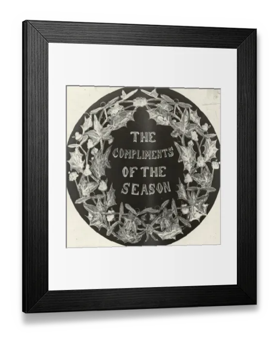 Framed Print : Mottos - Christmas Compliments Framed Print : Mottos - Christmas Compliments