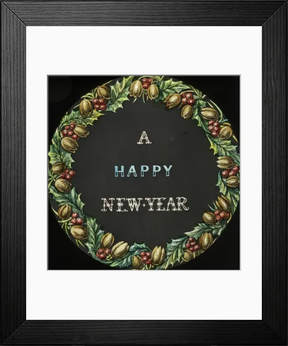 Framed Print : Mottos - New Year Framed Print : Mottos - New Year