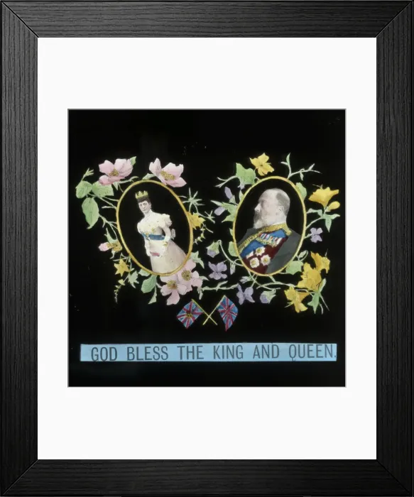 Framed Print : Mottos - God Bless the King and Queen Framed Print : Mottos - God Bless the King and Queen