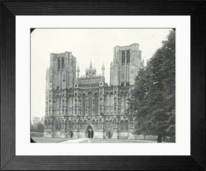 Framed Print : English Cathedrals - West Front Wells Framed Print : English Cathedrals - West Front Wells