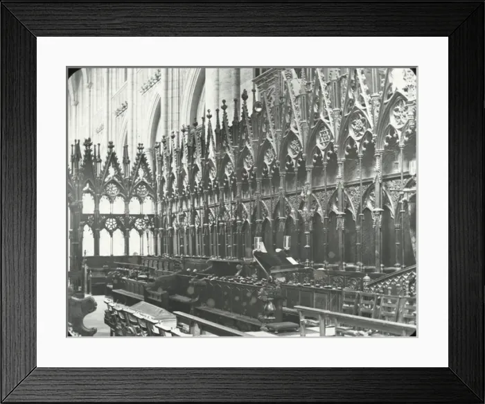 Framed Print : English Cathedrals - The Choir stalls Winchester Framed Print : English Cathedrals - The Choir stalls Winchester