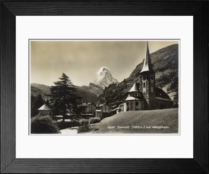 Framed Print : Zermatt - Switzerland with Matterhorn at rear Framed Print : Zermatt - Switzerland with Matterhorn at rear
