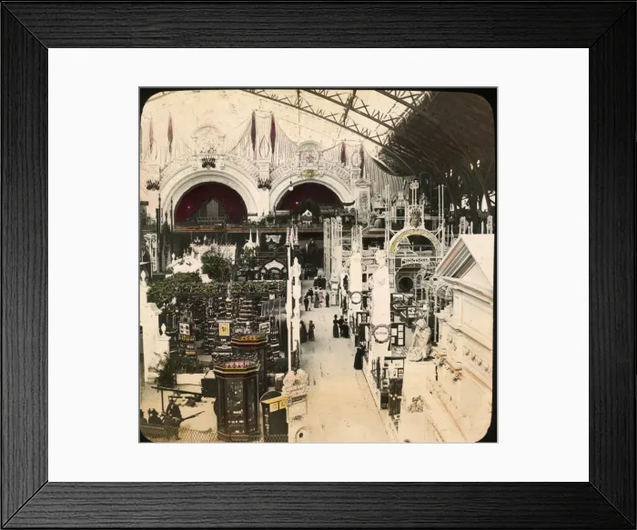 Framed Print : Paris Exhibition of 1889 - Swiss section Interior Framed Print : Paris Exhibition of 1889 - Swiss section Interior