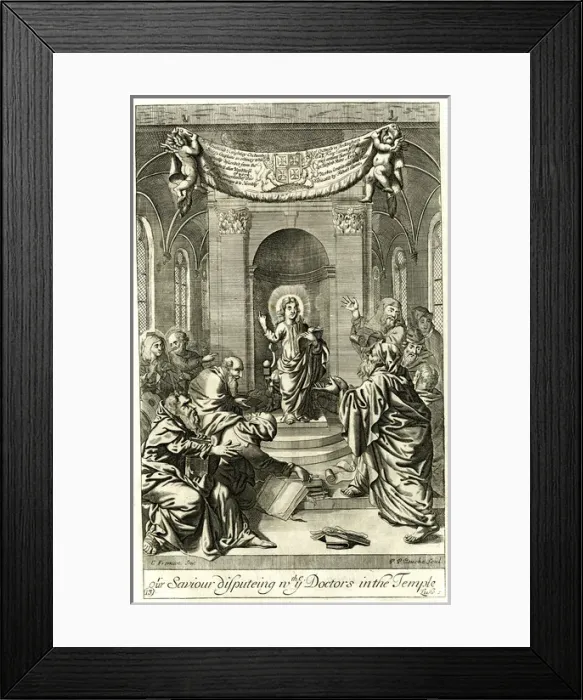 Framed Print : Jesus disputing with the Doctors in the Temple Framed Print : Jesus disputing with the Doctors in the Temple