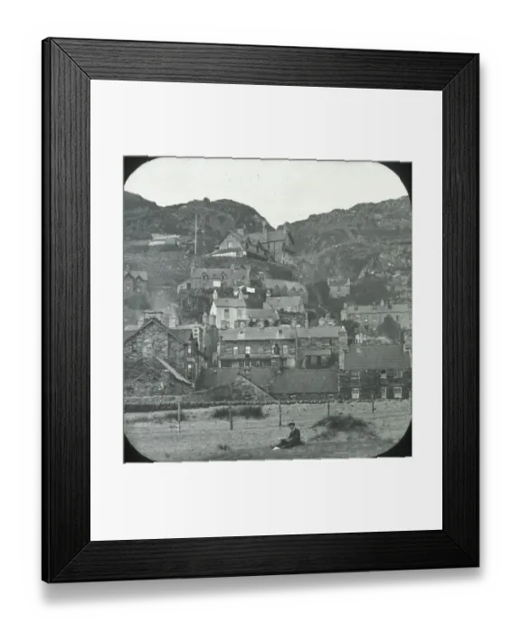 Framed Print : Barmouth - View across water to town and hillside Framed Print : Barmouth - View across water to town and hillside