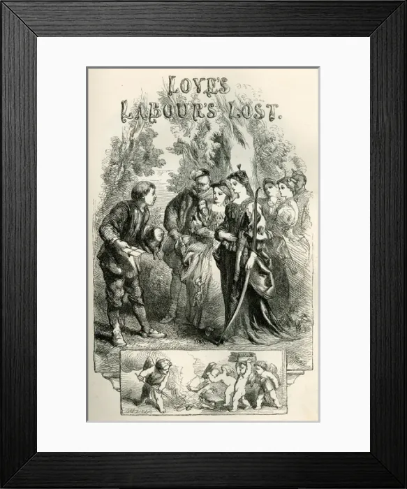 Framed Print : Loves Labours Lost - title page Framed Print : Loves Labours Lost - title page