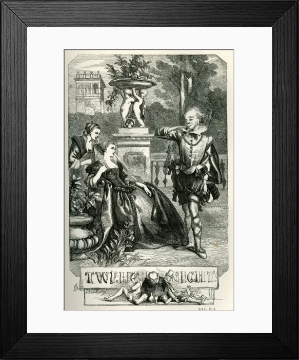 Framed Print : Twelfth Night - title page Framed Print : Twelfth Night - title page