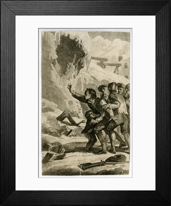 Framed Print : Illustration, After the Avalanche Framed Print : Illustration, After the Avalanche