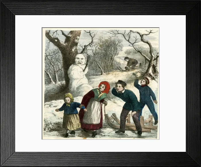 Framed Print : Christmas snow scene Framed Print : Christmas snow scene