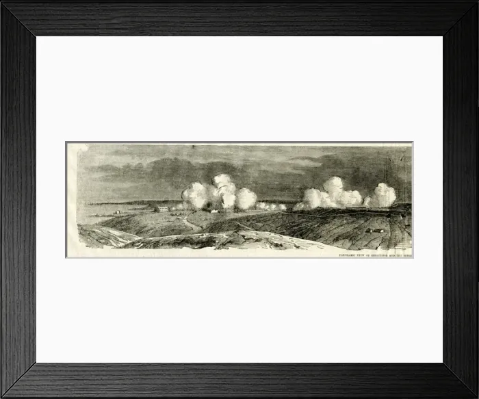 Framed Print : Crimean War, Sebastopol and siege work Framed Print : Crimean War, Sebastopol and siege work