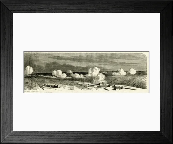Framed Print : Crimean War, Sebastopol and siege work Framed Print : Crimean War, Sebastopol and siege work