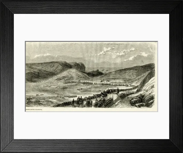 Framed Print : Crimean War, position of Allies around Balaclava Framed Print : Crimean War, position of Allies around Balaclava