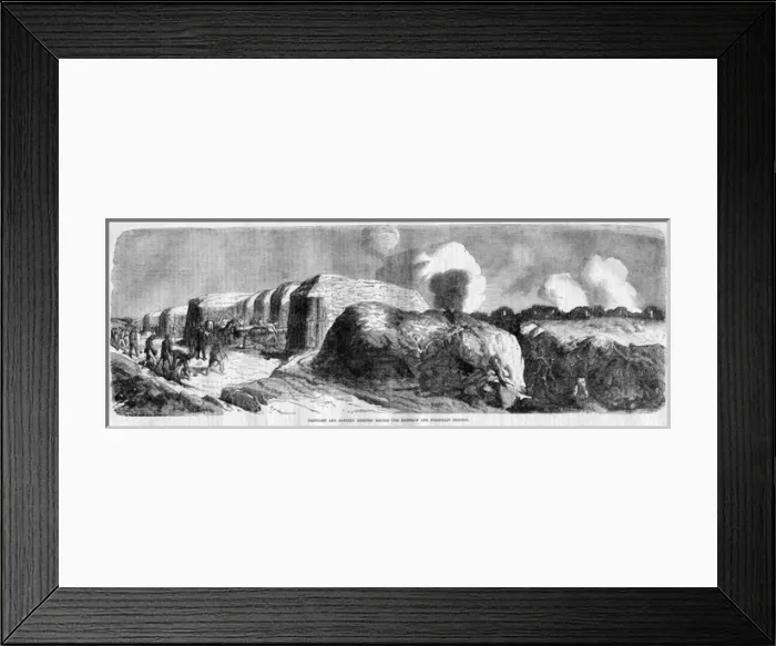 Framed Print : Crimean War, trenches and battery Framed Print : Crimean War, trenches and battery