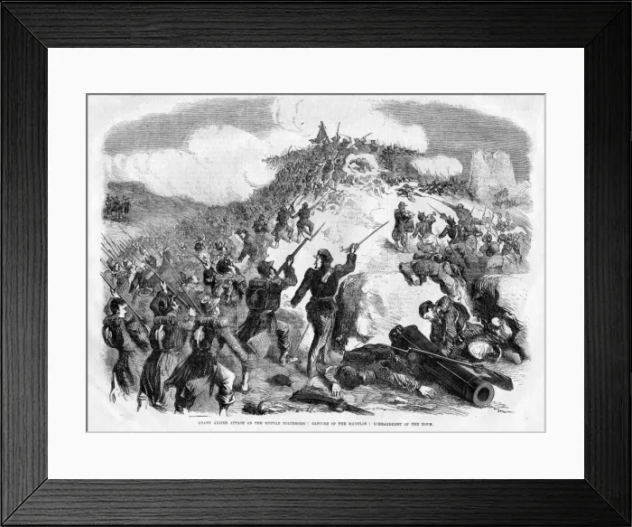 Framed Print : Crimean War, allied attack on Russian fortresses Framed Print : Crimean War, allied attack on Russian fortresses