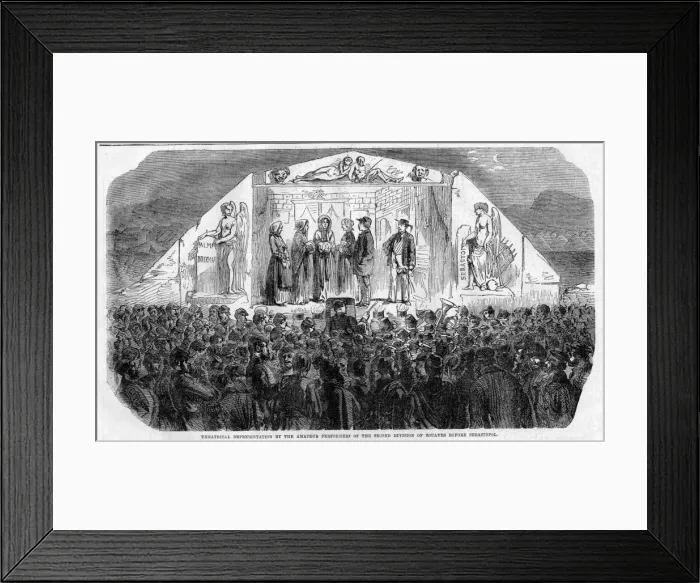 Framed Print : Crimean War, theatrical production before Sebastopol Framed Print : Crimean War, theatrical production before Sebastopol