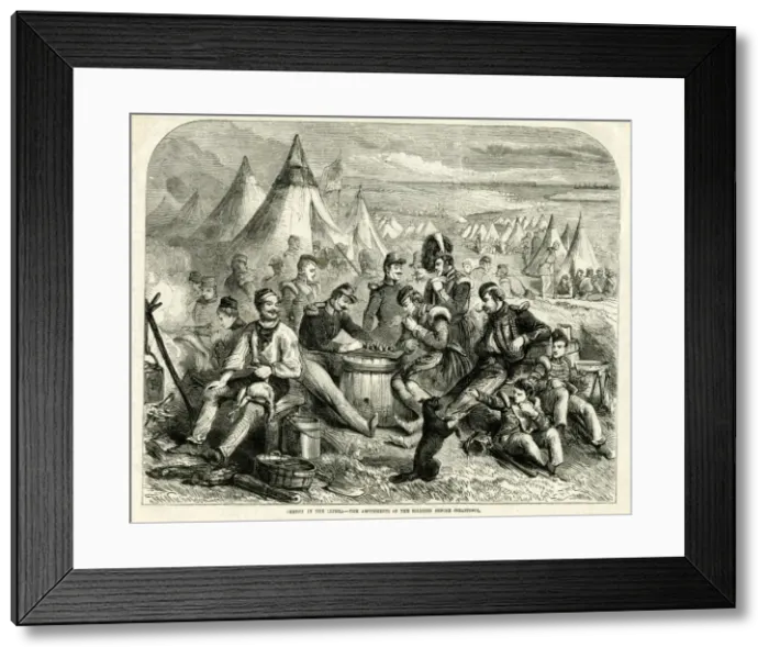 Framed Print : Crimean War, playing chess before Sebastopol Framed Print : Crimean War, playing chess before Sebastopol