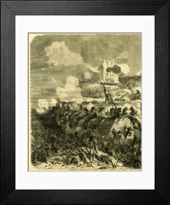 Framed Print : Crimean War, General MacMahons division in action Framed Print : Crimean War, General MacMahons division in action