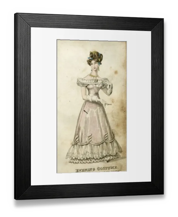 Framed Print : Woman in evening costume Framed Print : Woman in evening costume