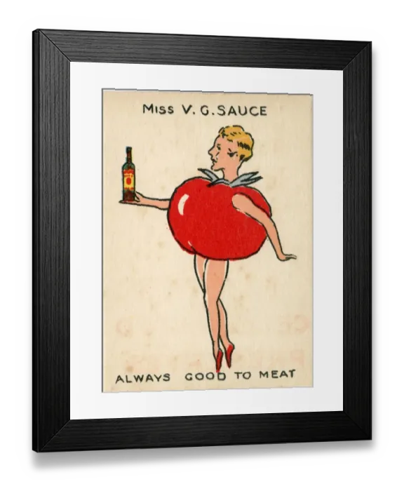 Framed Print : Fletts Happy Families - Miss V. G. Sauce Framed Print : Fletts Happy Families - Miss V. G. Sauce