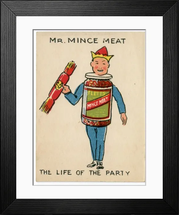 Framed Print : Fletts Happy Families - Mr Mince Meat Framed Print : Fletts Happy Families - Mr Mince Meat