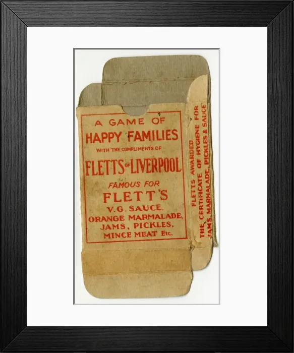 Framed Print : Fletts Happy Families - box front Framed Print : Fletts Happy Families - box front