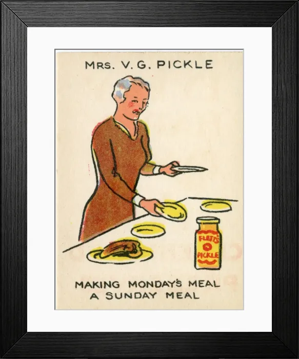 Framed Print : Fletts Happy Families - Mrs V. G. Pickle Framed Print : Fletts Happy Families - Mrs V. G. Pickle